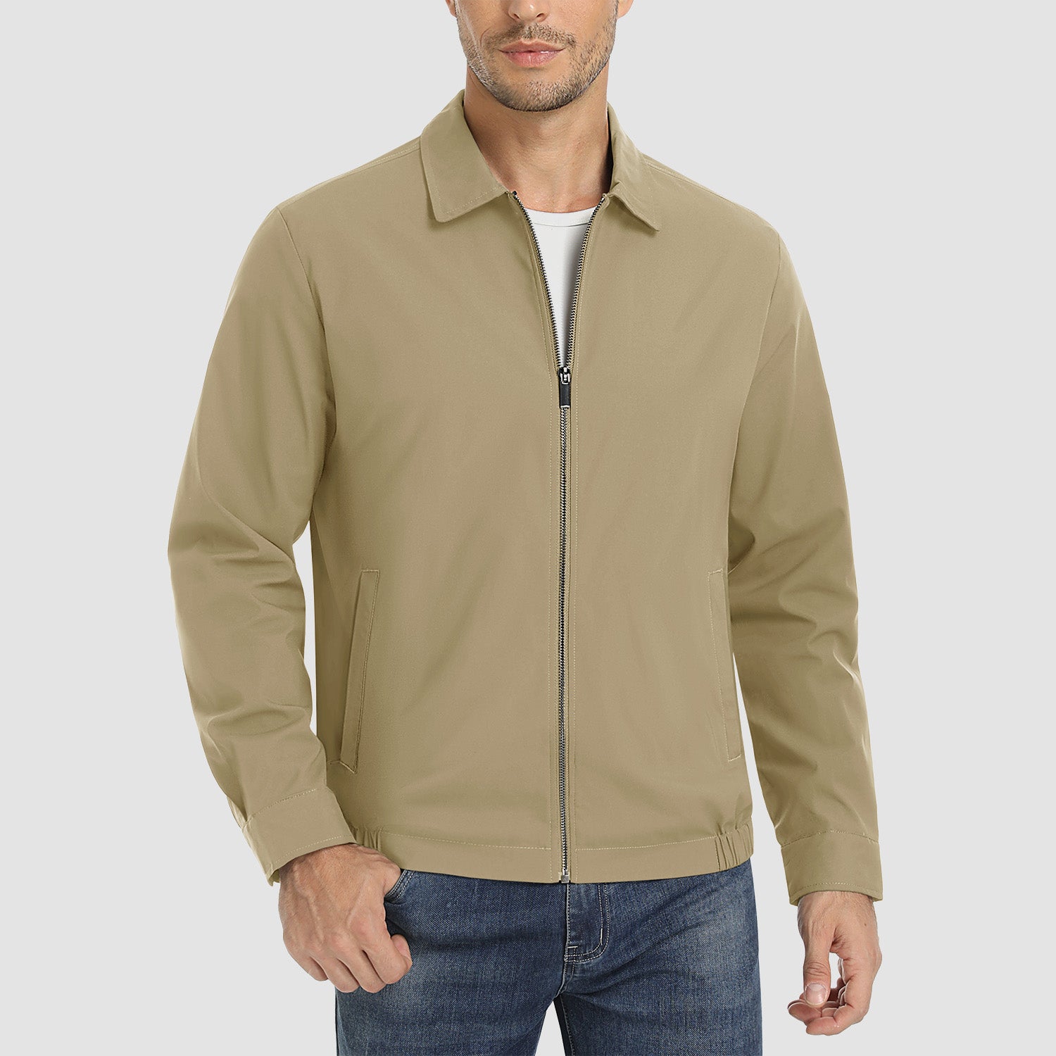 Men's Lightweight Jacket Casual Laydown Collar Jacket
